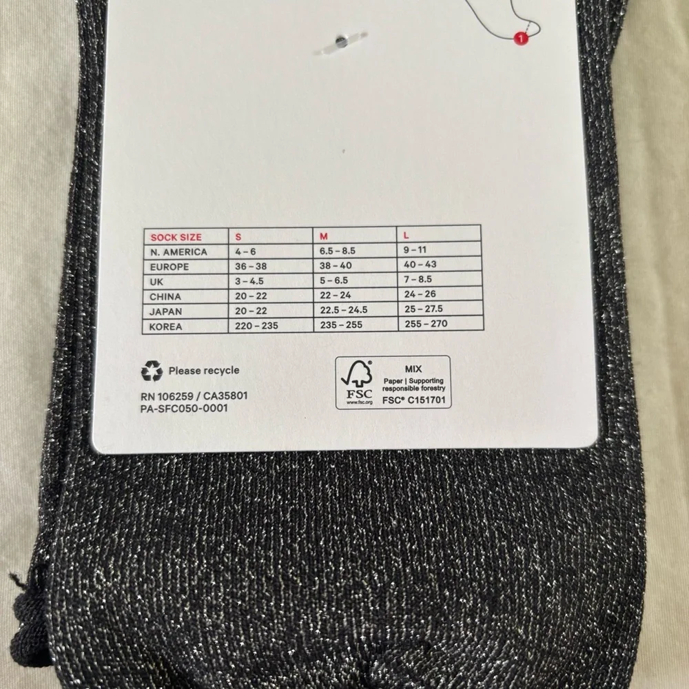 Lululemon Daily Stride Sparkle Quarter Sock Lot of 2 Black Pink Women’s Size L